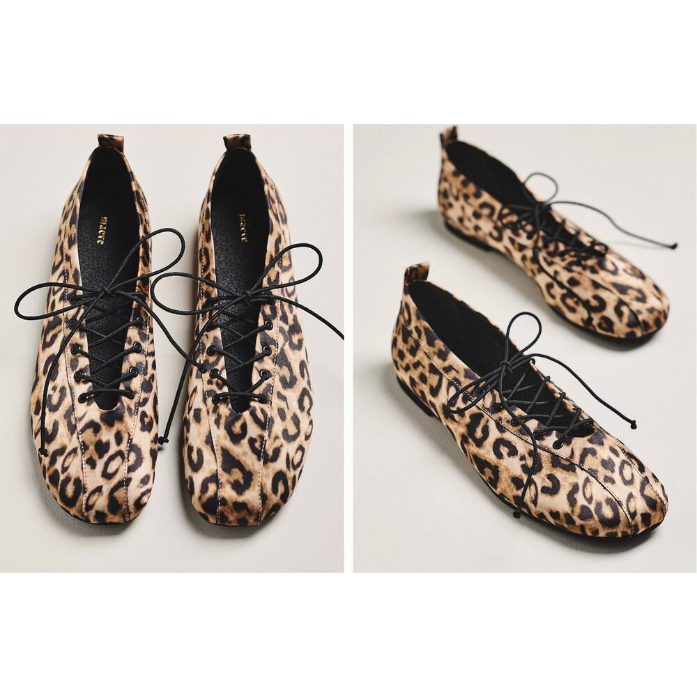 NWOB Maeve x Anthropologie Lace-Up Ballet Flats Women's sz. EU 40 US 9.5